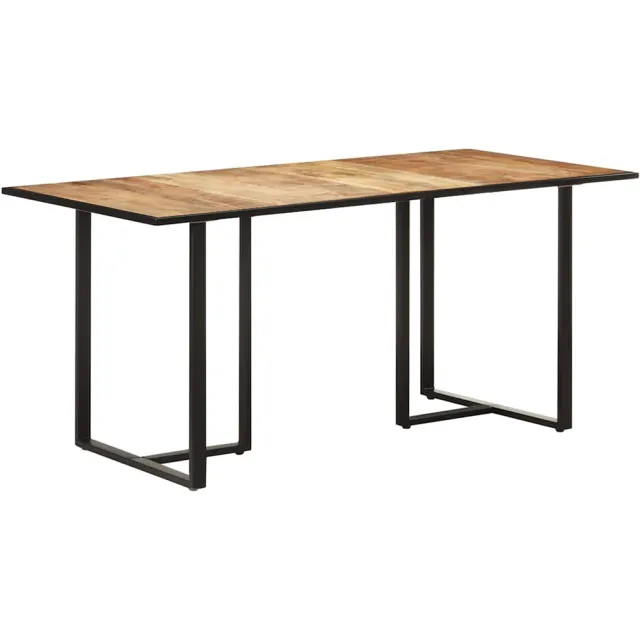 vidaXL Eettafel 160 cm ruw mangohout Bruin