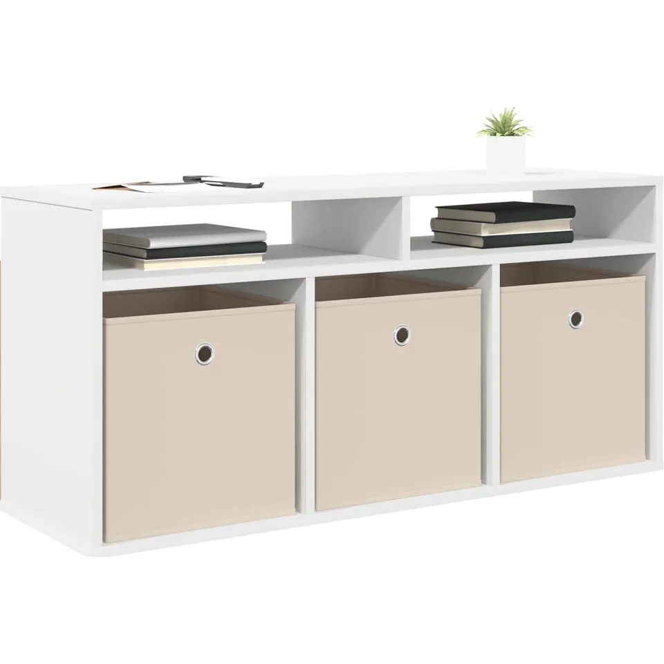 vidaXL Laagkast met lade Wit 102 x 32 x 48,5 cm