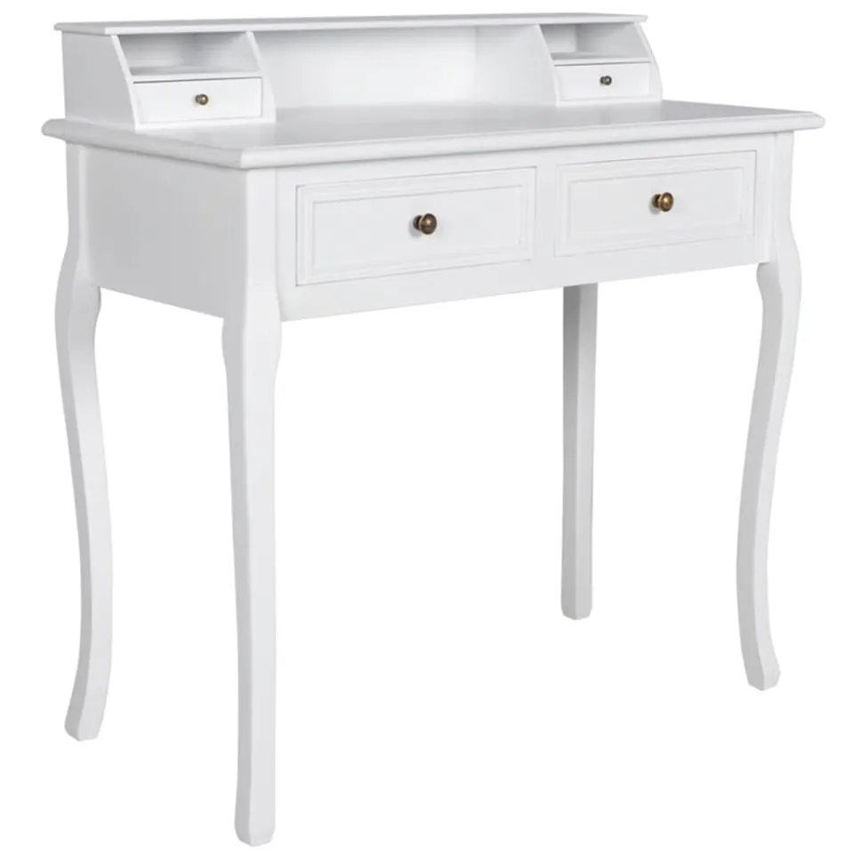 vidaXL Kaptafel Femke met lades wit