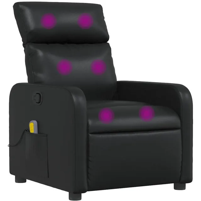 vidaXL Massagestoel - verstelbaar - kunstleer - zwart