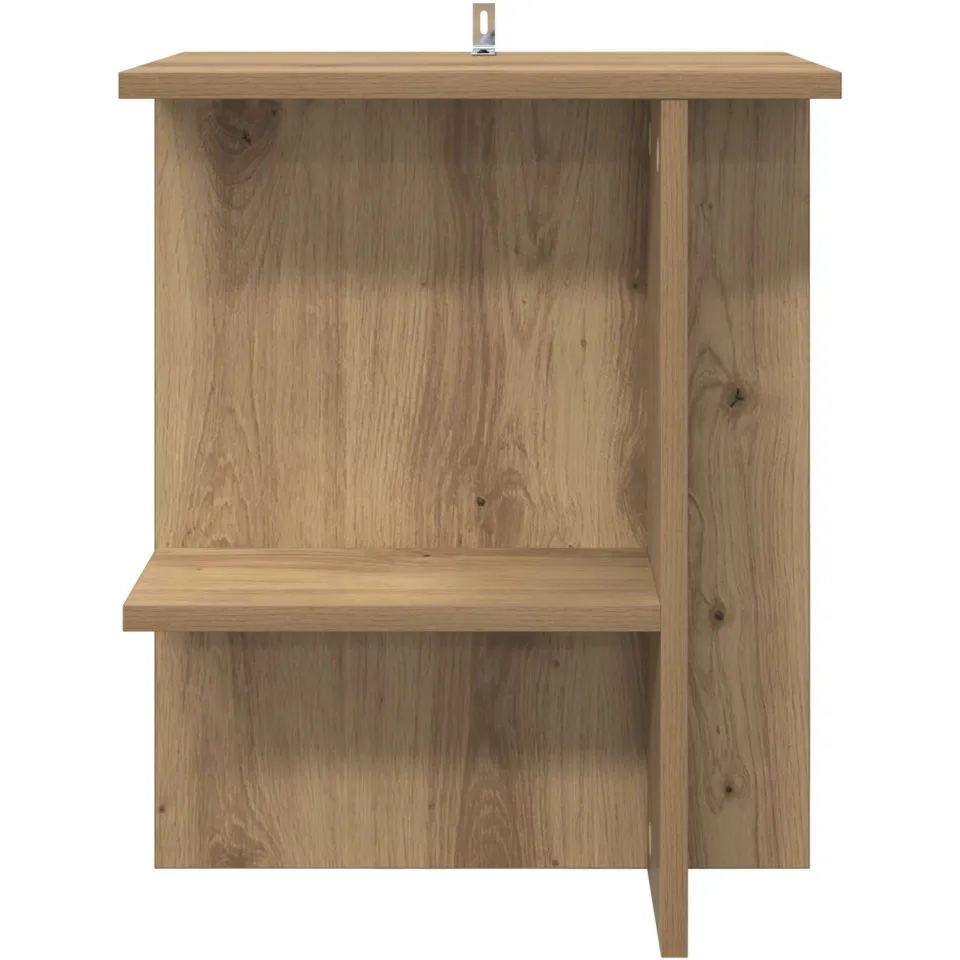 vidaXL Salontafel Artisanaal eiken 40 x 30 x 49 cm Bewerkt hout, foto 4
