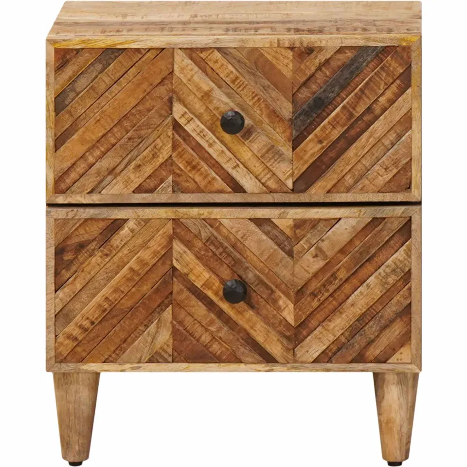 vidaXL Nachtkastje Bruin 40 x 33 x 46 cm Massief Mango Hout, foto 3