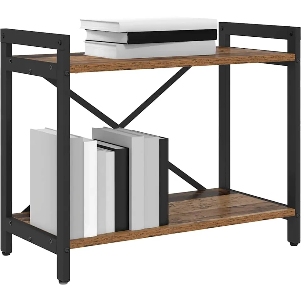 vidaXL Boekenkast 60 x 30 x 50 cm Bewerkt hout Oud hout Bruin