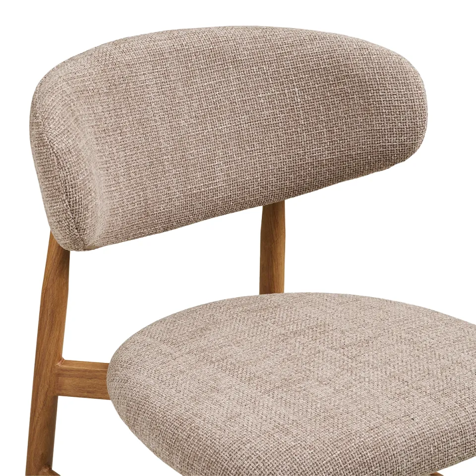 Nolon Jolien barkruk 65 cm taupe mixed - naturel onderstel, foto 5
