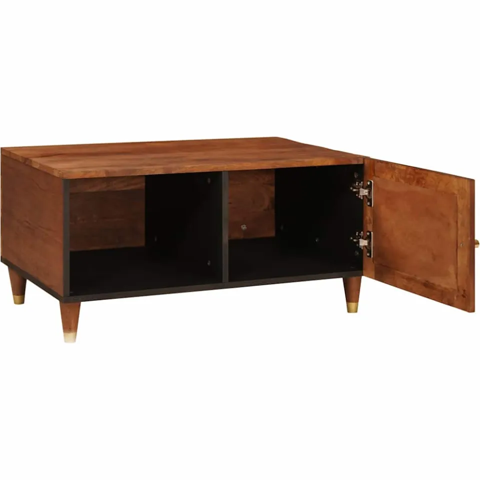 vidaXL Salontafel 80 x 50 x 40 cm Massief Mango Hout bruin, foto 2