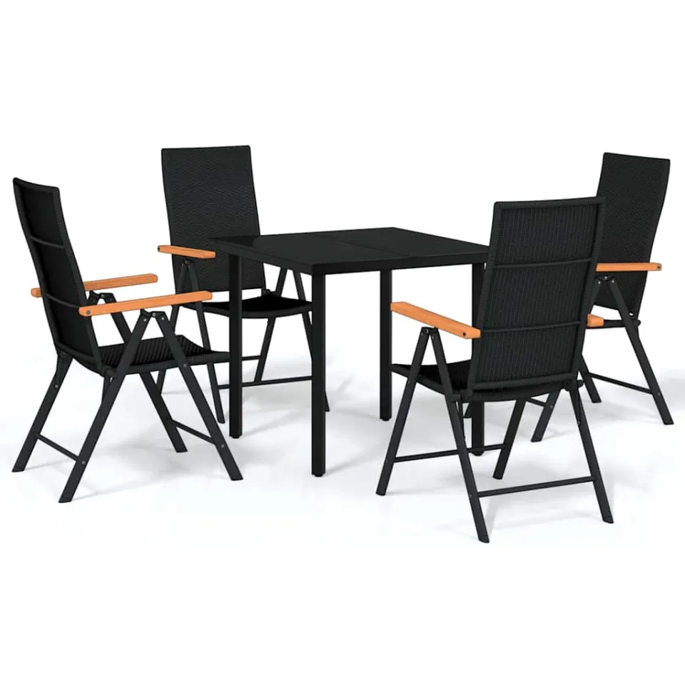 vidaXL 5-delige Tuinset zwart, foto 3