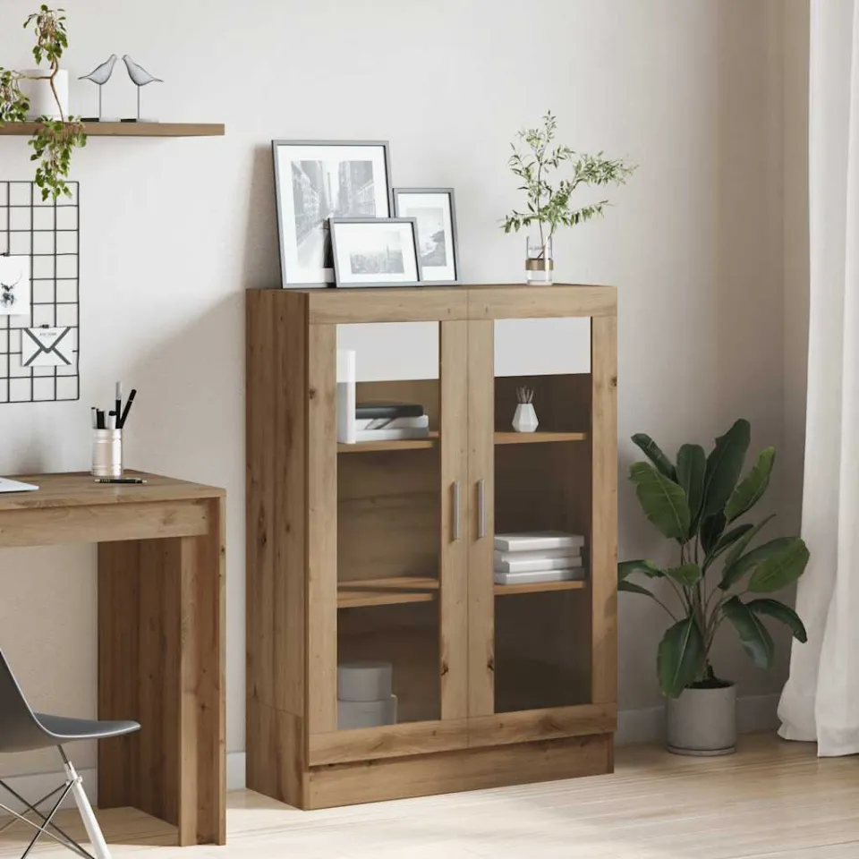 vidaXL Boekenkast 82,5x30,5x115 cm bewerkt hout artisanaal eikenkleur, foto 3