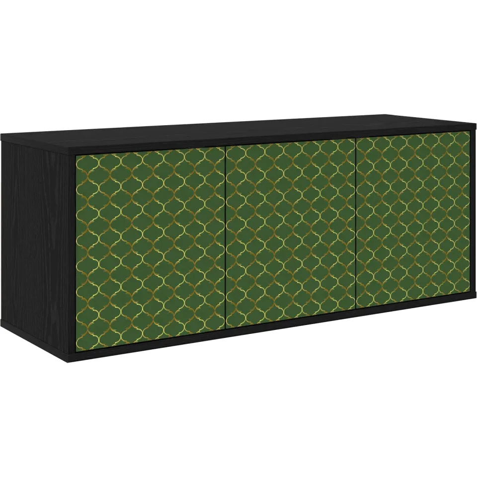 vidaXL Wandgemonteerd tv-meubel GELEEN 102 x 33 x 40 cm Zwart eiken, foto 3