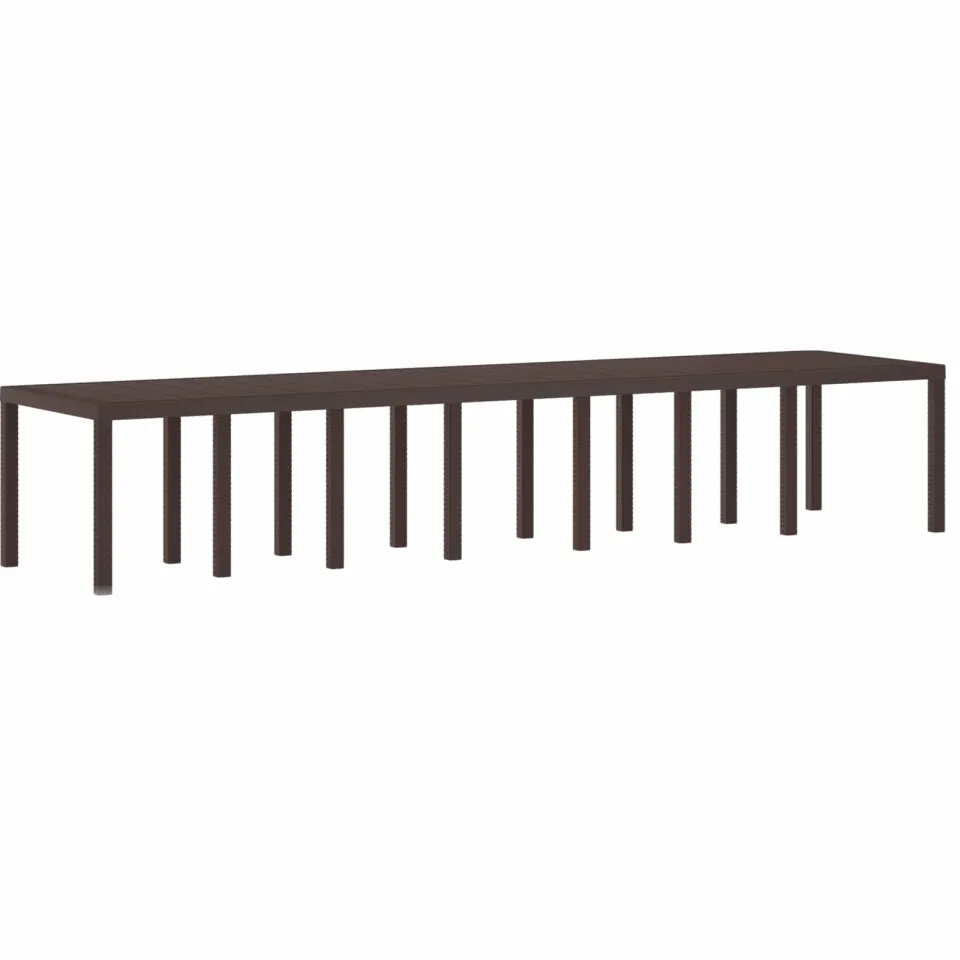 vidaXL Tuin Eettafelset met kussens 15 st Bruin PP, foto 4