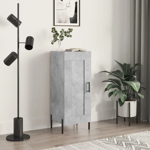 vidaXL Dressoir 34,5x34x90 cm bewerkt hout betongrijs grijs, foto 2