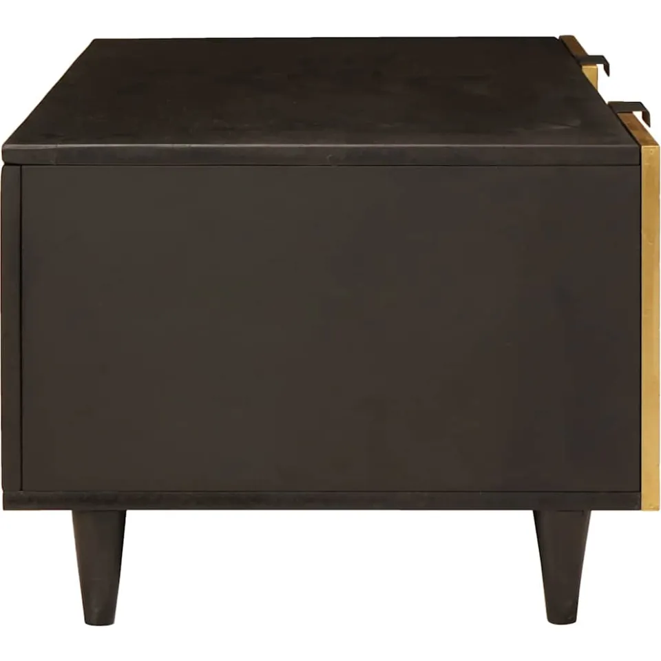 vidaXL Salontafel Zwart en Goud 100 x 54 x 40 cm Bewerkt hout, foto 4