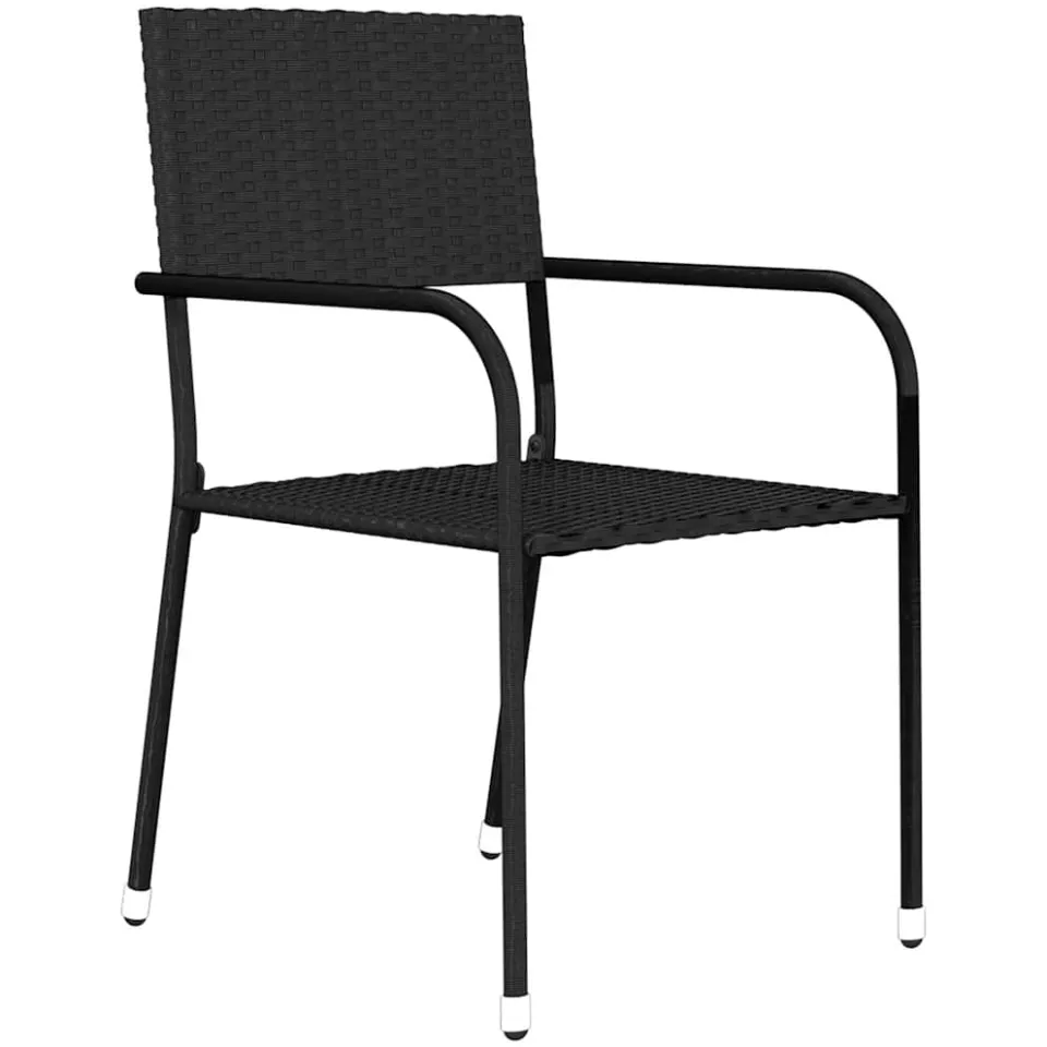 vidaXL 3-delige Tuinset zwart