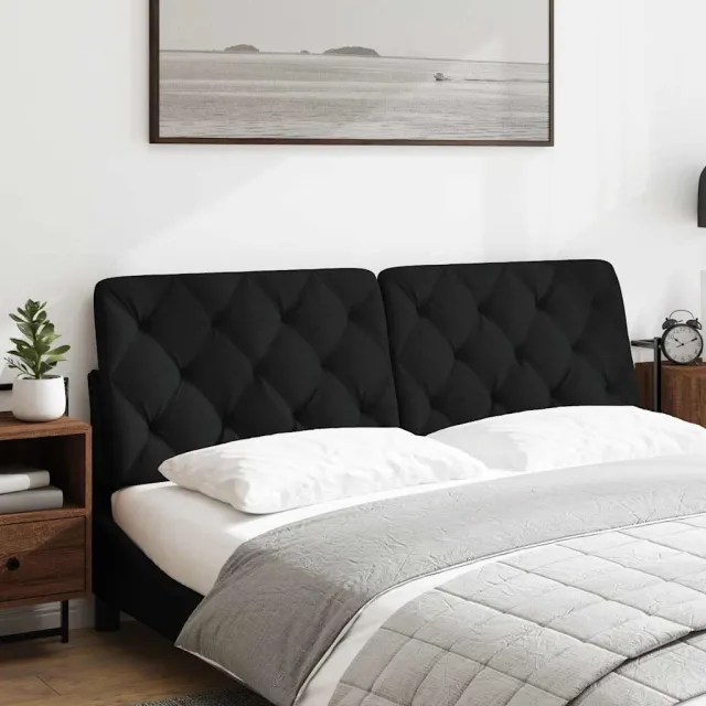 vidaXL Hoofdbordkussen 160 cm stof zwart