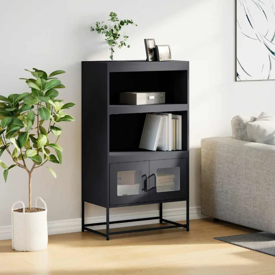 vidaXL Hoge kast 68x39x123 cm staal antracietkleurig, foto 4