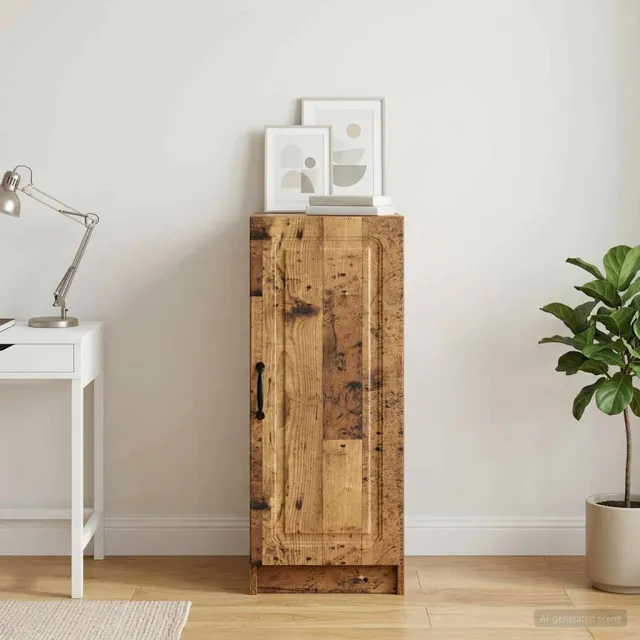 vidaXL Dressoir Oud hout 33 x 34,5 x 87 cm Bewerkt hout Bruin