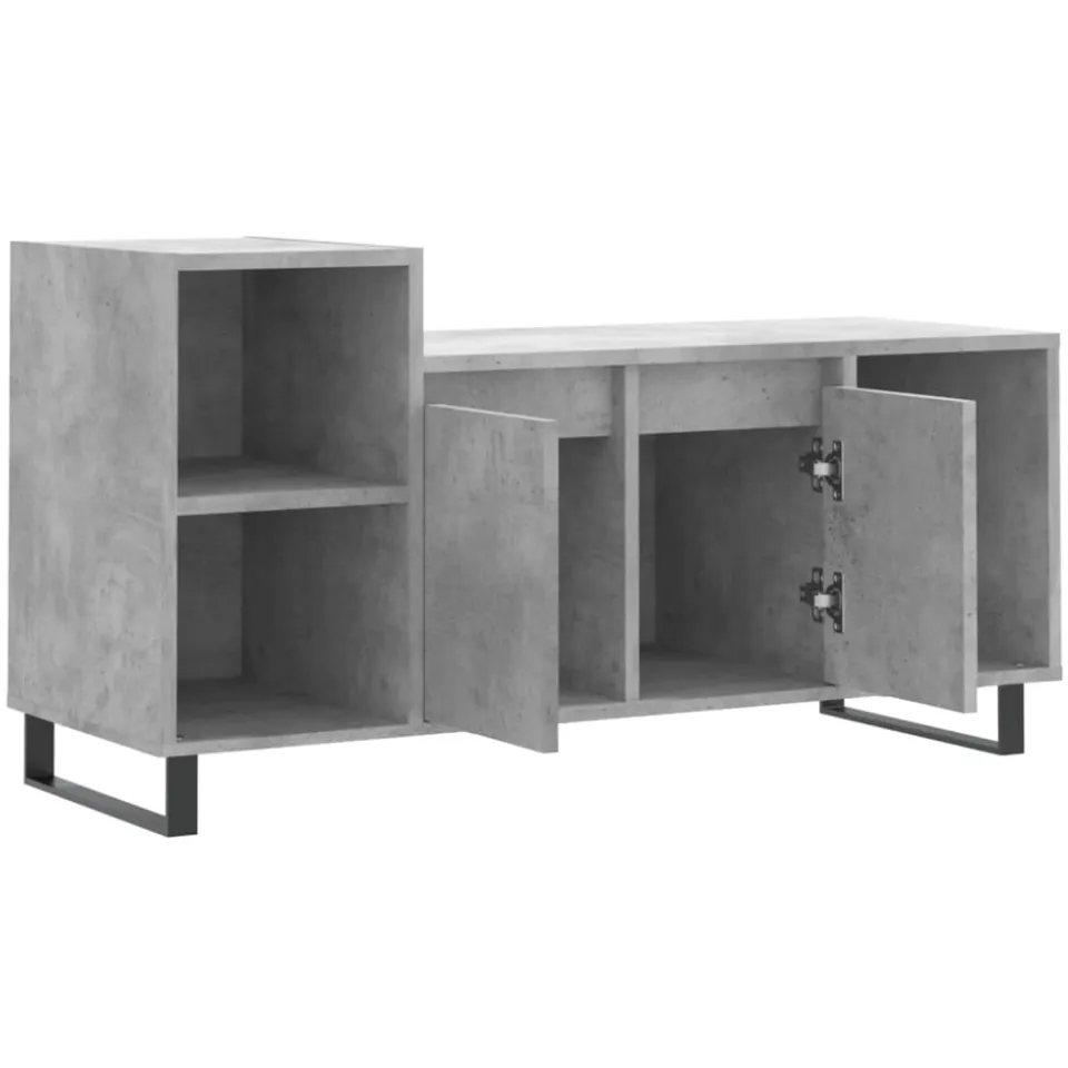 vidaXL Tv-meubel 100x35x55 cm bewerkt hout betongrijs grijs, foto 4