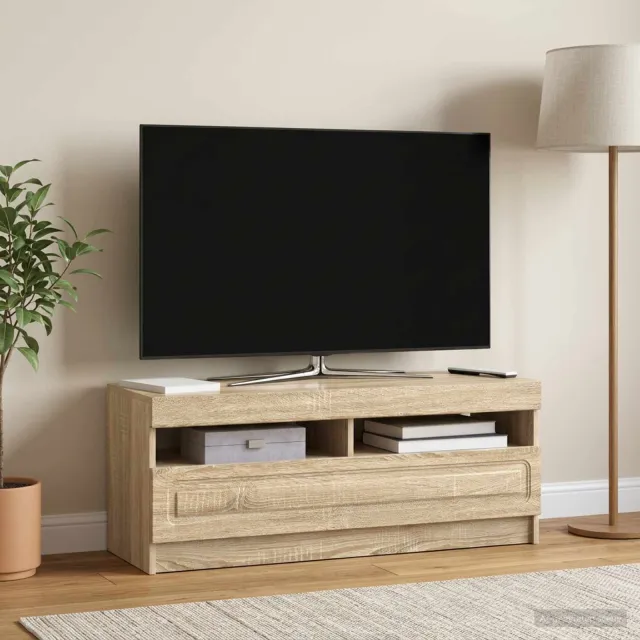 vidaXL LED tv-meubel Sonoma Eiken Bewerkt hout, foto 2