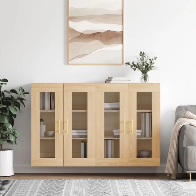 vidaXL Hangkasten 2 st bewerkt hout sonoma eikenkleurig, foto 2