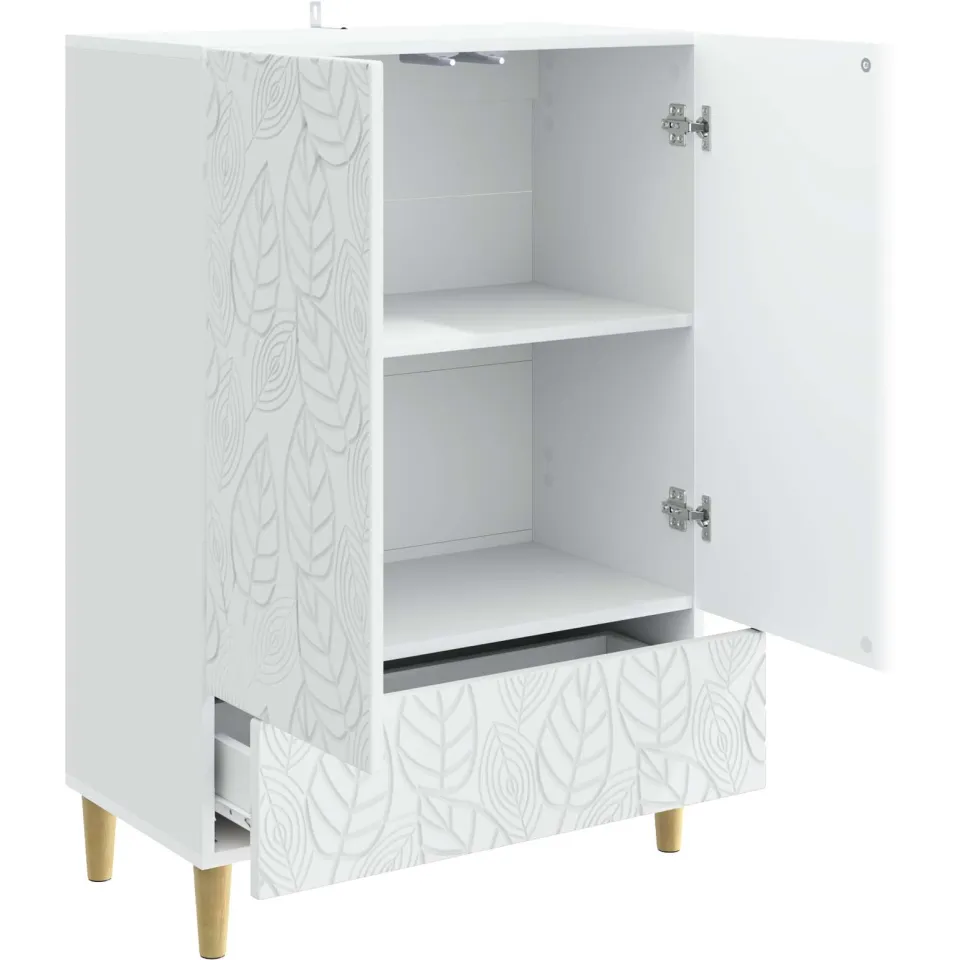 vidaXL Dressoir Wit 66 x 34,5 x 95 cm Bewerkt hout, foto 4
