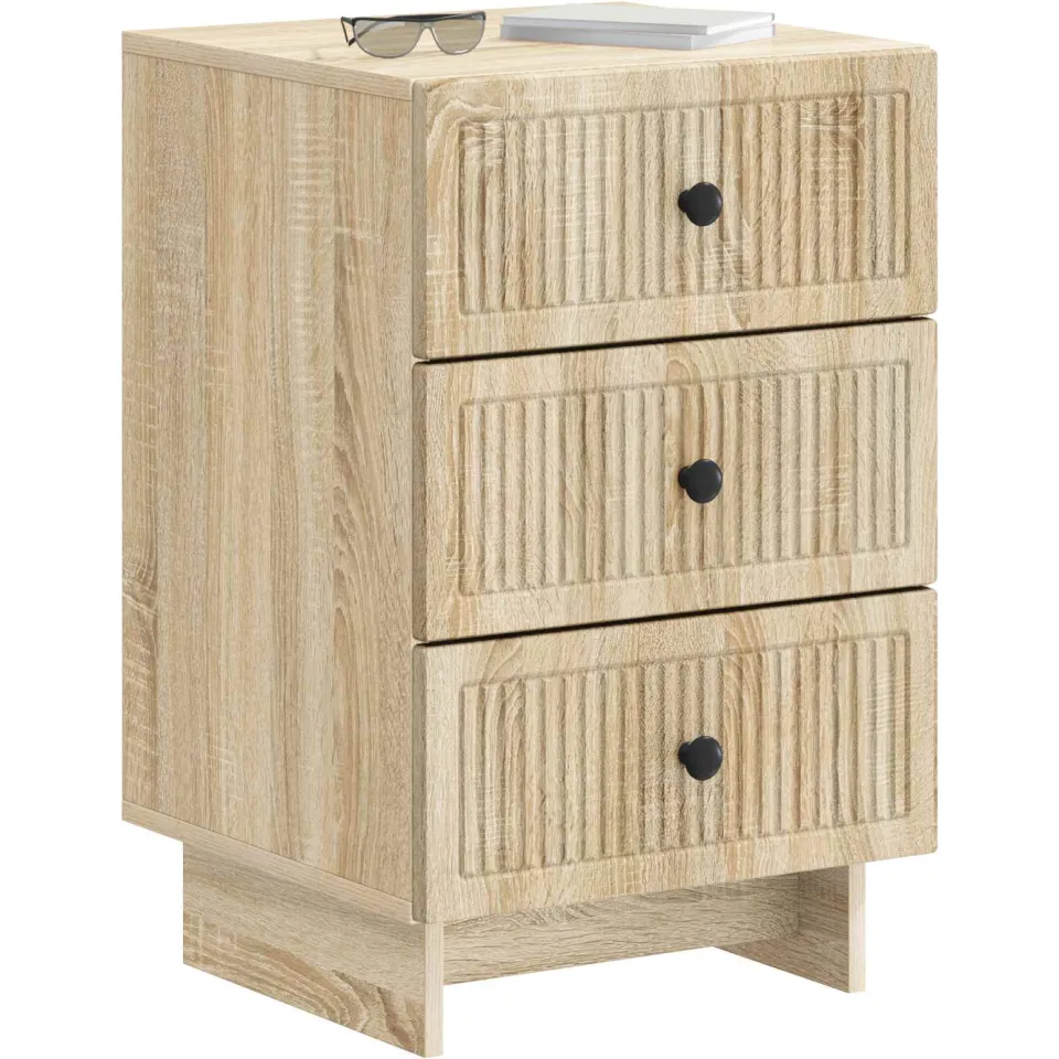 vidaXL Nachtkastje Sonoma Eiken 43 x 41 x 66,5 cm Bewerkt hout Bruin