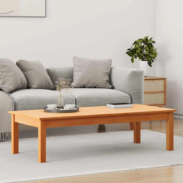 vidaXL Salontafel Wasbruin 110 x 50 x 30 cm Massief grenenhout bruin, foto 2