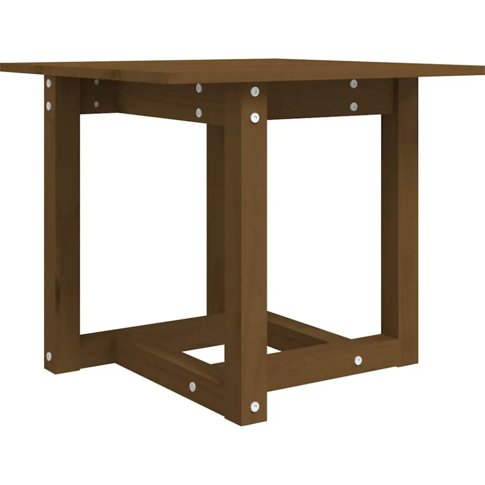 vidaXL Salontafel 50x50x45 cm massief grenenhout honingbruin
