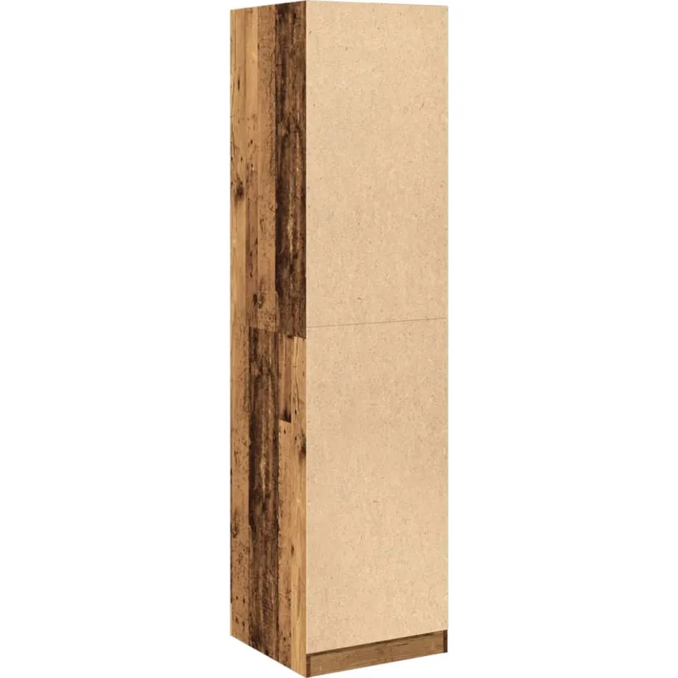 vidaXL Kledingkast 50x50x200 cm bewerkt hout oud hout bruin, foto 3
