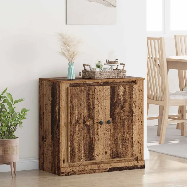vidaXL Dressoir 70 x 35,5 x 67,5 cm Oud Hout Bewerkt hout Bruin