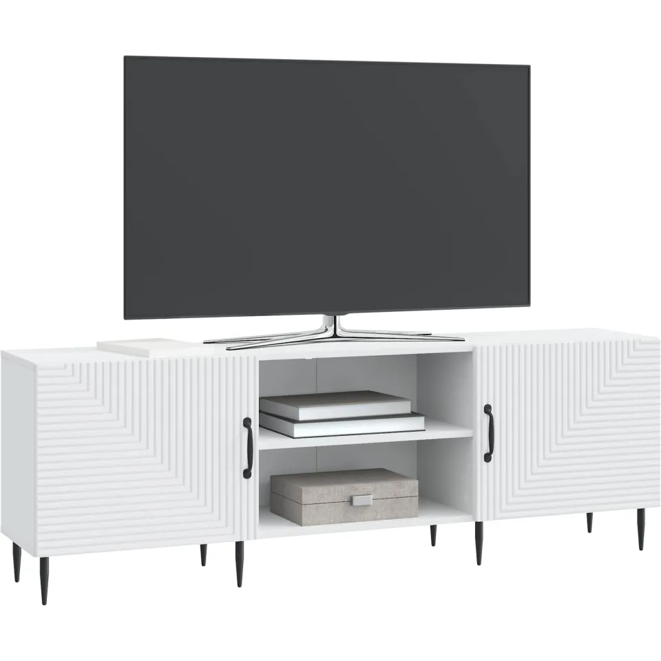 vidaXL TV-kast 150 x 31 x 50 cm Wit Bewerkt hout