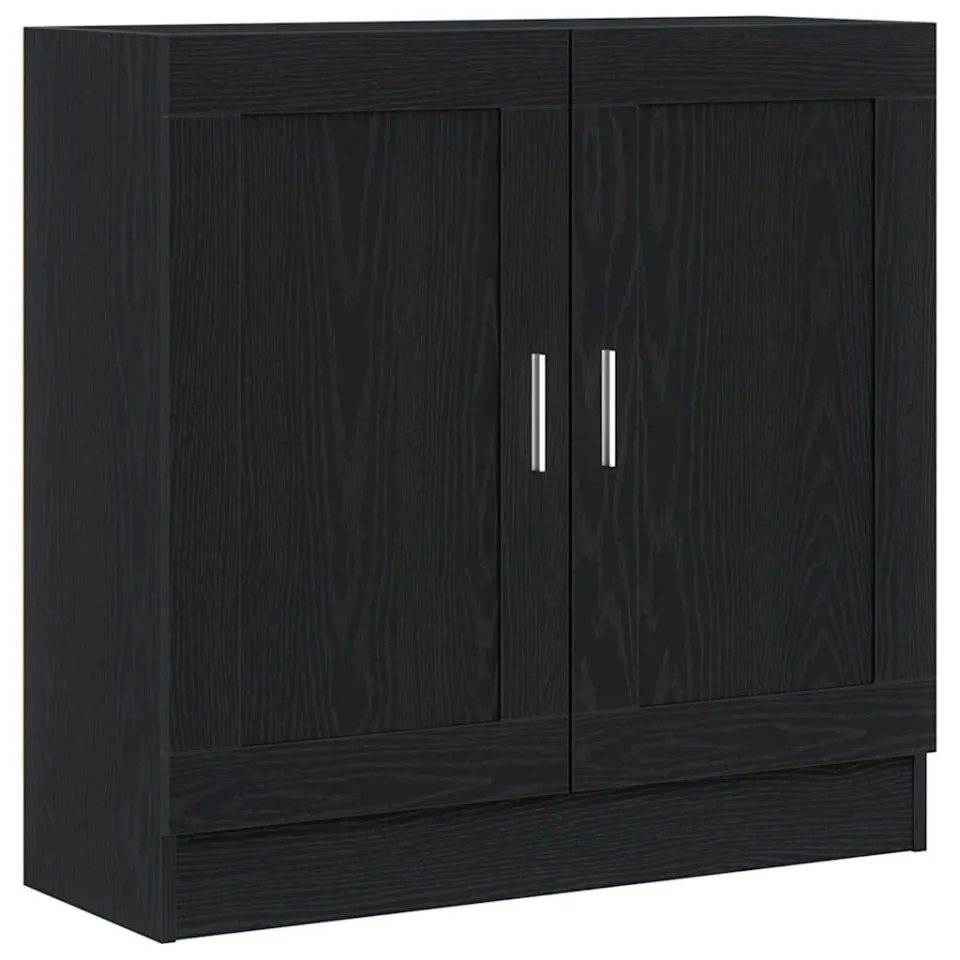 vidaXL Boekenkast 3-laags 82,5 x 30,5 x 80 cm Bewerkt hout Zwart Eiken, foto 3