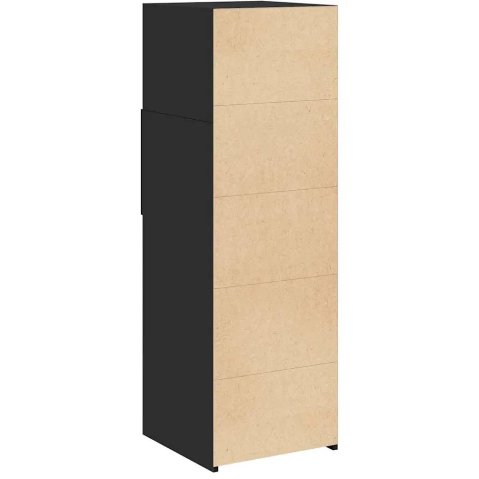 vidaXL Hoge kast 40x42,5x124 cm bewerkt hout zwart, foto 4