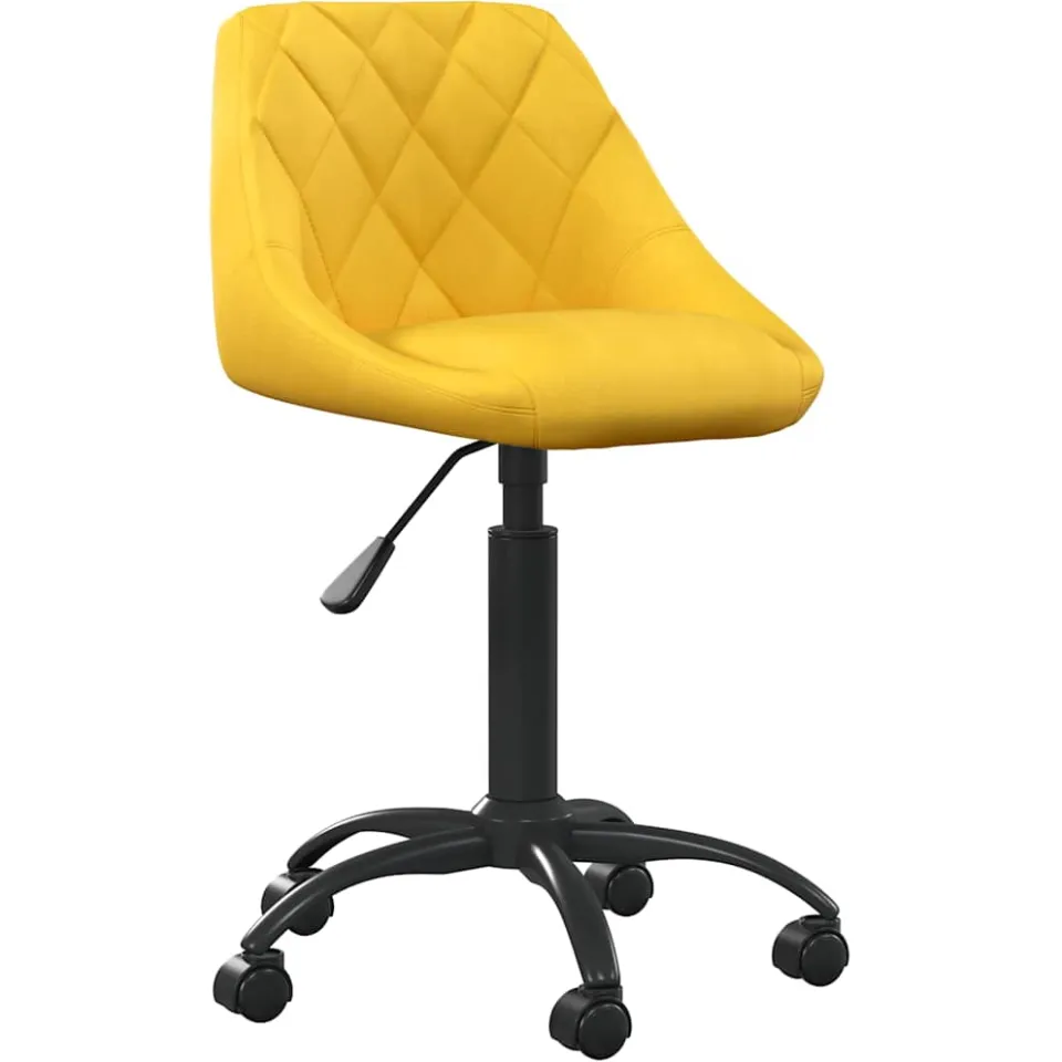 vidaXL Eetkamerstoel fluweel mosterdgeel, foto 3