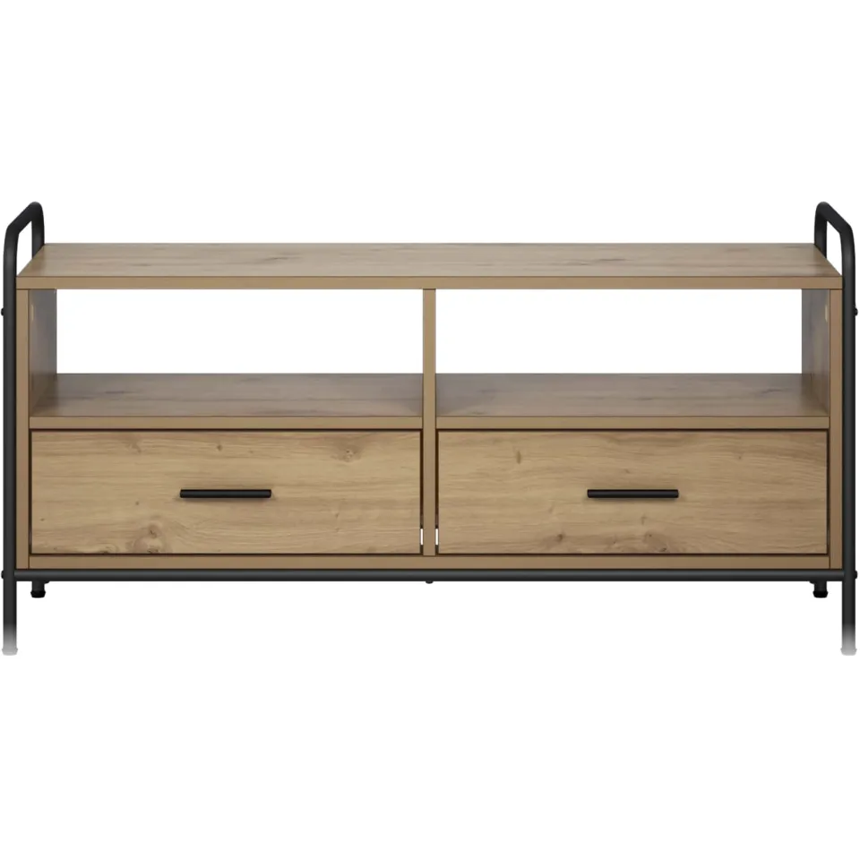 vidaXL Tv-meubel 67,5 x 33 x 50 cm Artisanaal eiken Bewerkt hout, foto 4