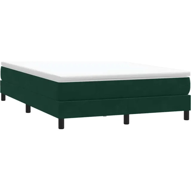 vidaXL Boxspring zonder matras fluweel donkergroen 160x210 cm