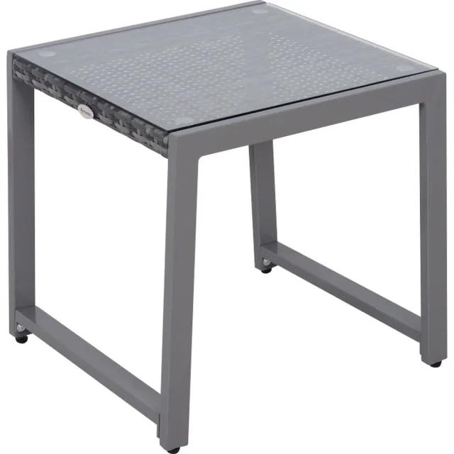 Zenzee Tuintafel - Bijzettafel - Tuinmeubelen - Tafel - Grijs - 50 x 49,5 x 50 cm