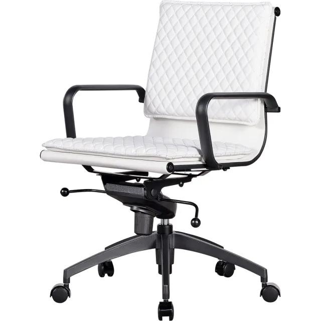 CD Furniture Design Bureaustoel Diamond Softpad | Wit | Zwart Frame