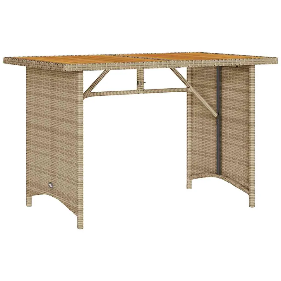 vidaXL 2-delige Tuinset met kussens poly rattan beige, foto 4