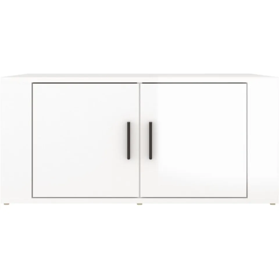 vidaXL Salontafel 80x50x36 cm bewerkt hout hoogglans wit, foto 4
