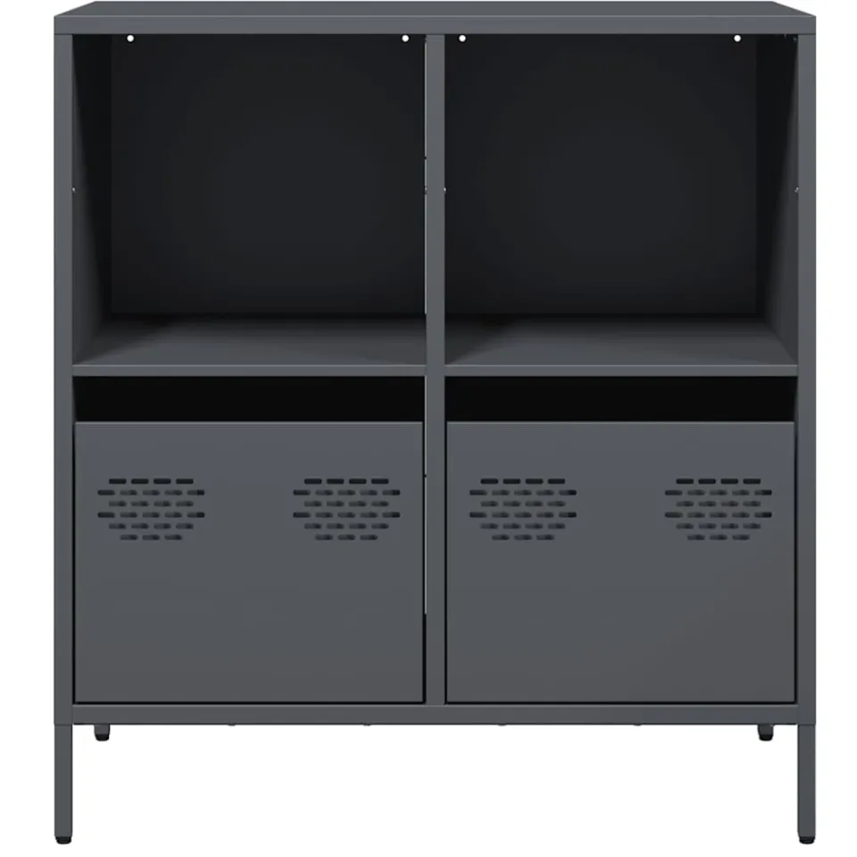 vidaXL Dressoir 68x39x73,5 cm koudgewalst staal antracietkleurig, foto 4