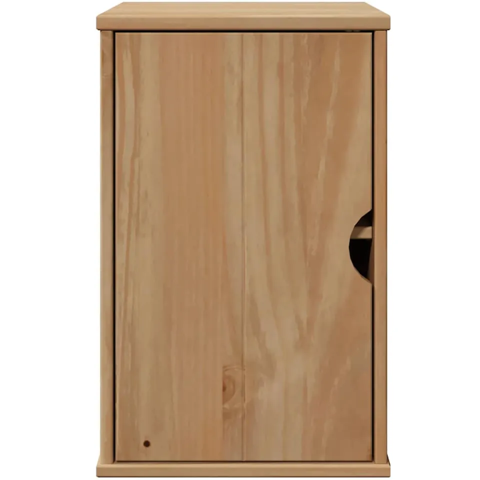 vidaXL Badkamerwandkast OTTA 35x30x55 cm massief grenenhout bruin, foto 4