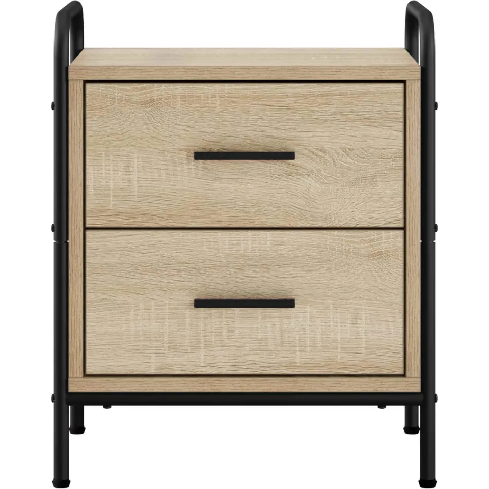 vidaXL Nachtkastje Sonoma Eiken 40 x 30 x 50 cm Bewerkt hout, foto 4
