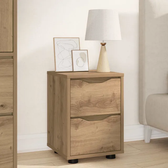 vidaXL Nachtkastje Artisan Eiken 30,5 x 30 x 43 cm Bewerkt hout Bruin
