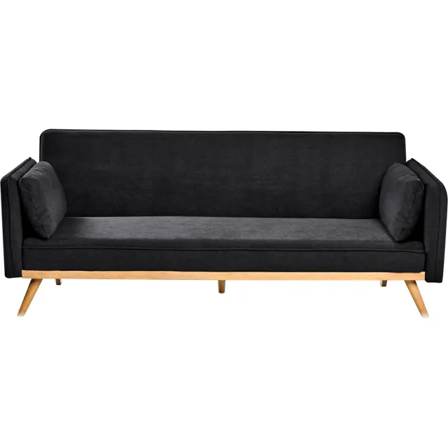 Beliani ASAA - Slaapbank - Zwart - Polyester
