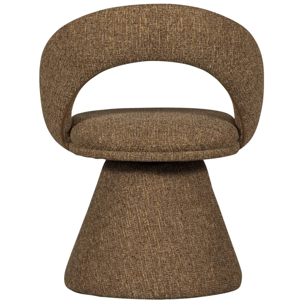 WOOOD Winter draaibare eetkamerstoel bruin sand melange