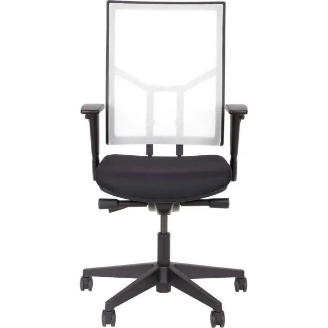 ABC Kantoormeubelen Ergonomische bureaustoel 987 zwart stof/wit mesh