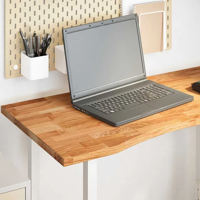 vidaXL Bureaublad rechthoekig 100x50x2,5 cm eikenhout lichtbruin