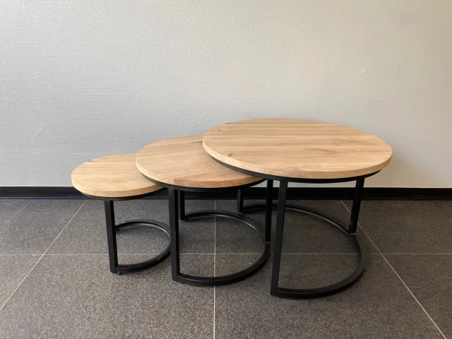 Eikenhouten salontafel set Francis