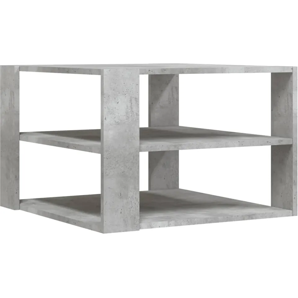 vidaXL Salontafel 58x58x40 cm bewerkt hout betongrijs grijs, foto 3