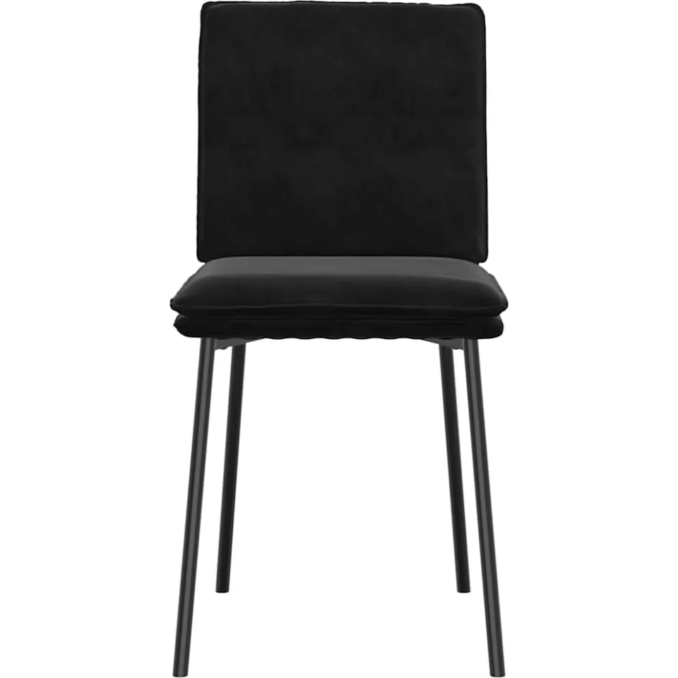 vidaXL Eetkamerstoelen 2 st fluweel zwart, foto 4