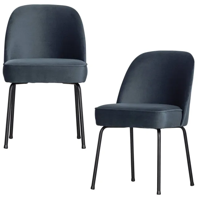 WOOOD Vogue eetkamerstoel blauwgrijs teal
